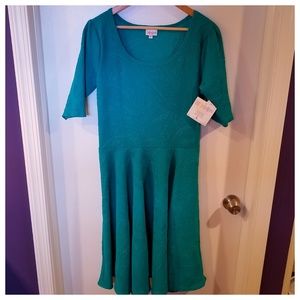 Turquoise Paisley Texture Solid Nicole NWT